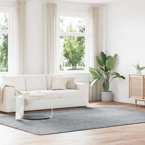 vidaXL Košata preproga srebrno siva 240x340 cm poliester vidaXL Košata preproga srebrno siva 240x340 cm poliester