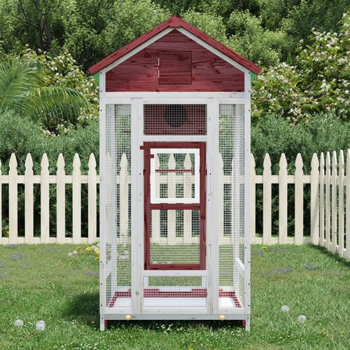 VidaXL Kućica za ptice boja kave 91 5x53x170 cm od masivne borovine Slike