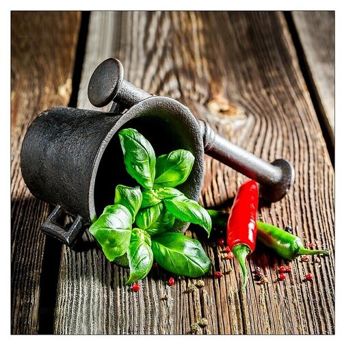  Steklena slika (Green Basil In Bowl II, &Scaron; x V: 20 x 20 cm) Cene