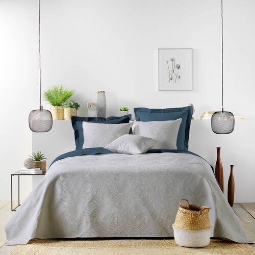 Douceur d intérieur Sivi prošiven set navlake za poplun i jastučnice od mikrovlakana 240x220 cm Romane – Cijene