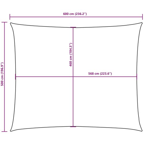  Jedro protiv sunca od tkanine pravokutno 5 x 6 m tamnozeleno Slike
