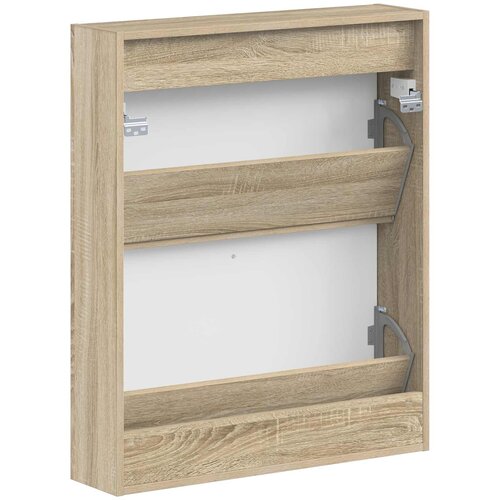  Ormar za cipele na zidu ALKMAAR 71 x 17 x 86 cm Hrast sonoma Slike