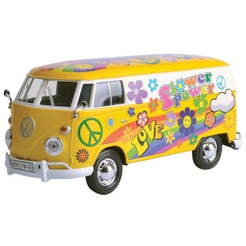 Motor Max metalni model kombija 1:24 Volkswagen Type 2 Flower power Hippie Cene