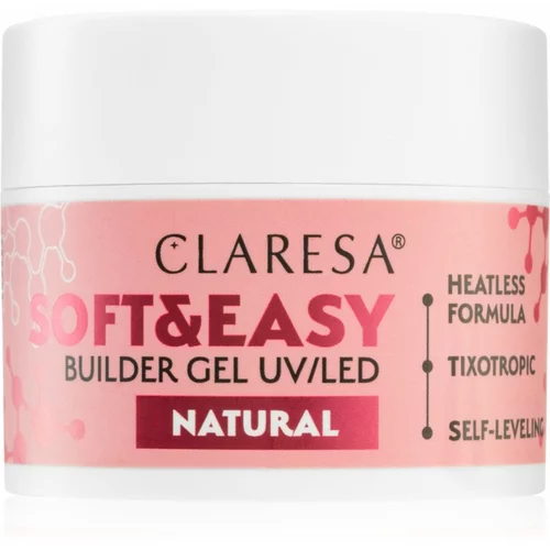 Claresa Soft&Easy Builder Gel osnovni gel za nohte odtenek Natural 45 g