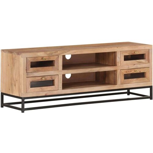 TV ormarić 110 x 30 x 40 cm od masivnog bagremovog drva Slike