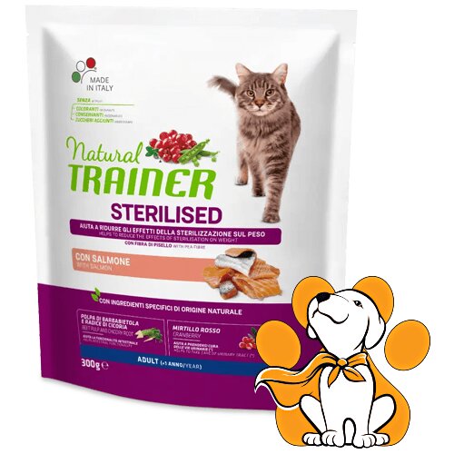 Natural trainer sterilised Cat With Salmon 300g, Za Zdravlje Urinarnog Trakta Slike