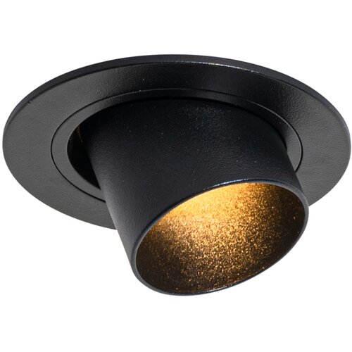 QAZQA Moderni vgradni reflektor črn GU10 35 mm okrogel nagibni - Installa Cene