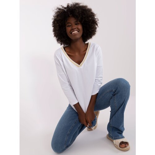 RUE PARIS Blouse-RV-BZ-8050.04-white Cene