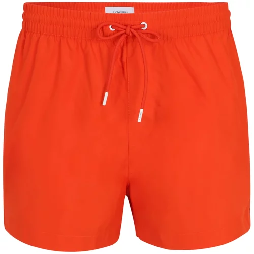 Calvin Klein Swimwear Kratke kopalne hlače temno oranžna / bela