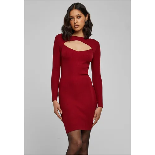 UC Ladies Women's Dress Cut Out Burgundy