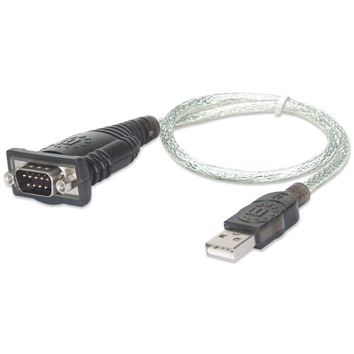 Manhattan USB-A to Serial Converter cable, 45cm, Male to Male, Serial /RS232 /COM /DB9, Prolific PL-2303RA Chip, Black /Silver cable, Three Year Warranty, Equivalent to ICUSB232V2 Cijene
