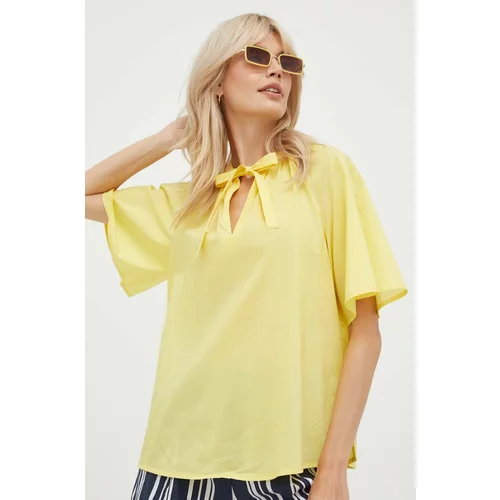 United Colors Of Benetton Bombažna majica ženska, rumena barva