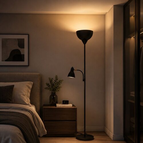 Opviq podna lampa Sır-18200, 2 &times; E27, crna Cene