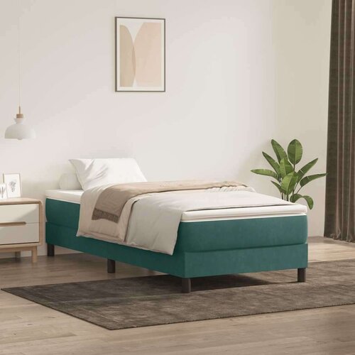 Box Spring postelja z vzmetnico Temno zelena 90x210 cm Velvet, (21793015) Slike