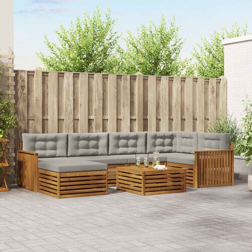  Set vanjskih sofa 7 kom. Prirodna i svijetlo siva Cijene