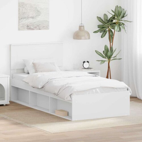  Konstrukcija postelje Bela 100 x 200 cm Konstruiran les, (5000104345) Cene