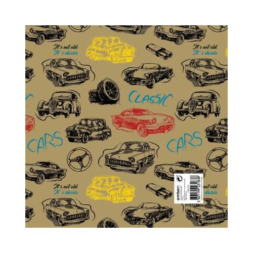 Ambar Ukrasni papir - Classic cars, tabak Slike