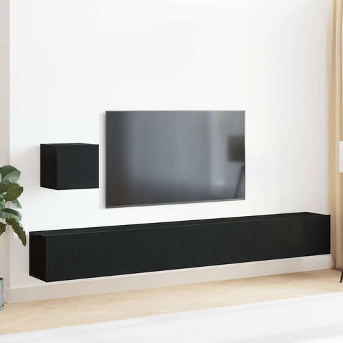  Set TV komoda 4 kom. Crni hrast Konstruirano drvo Cene