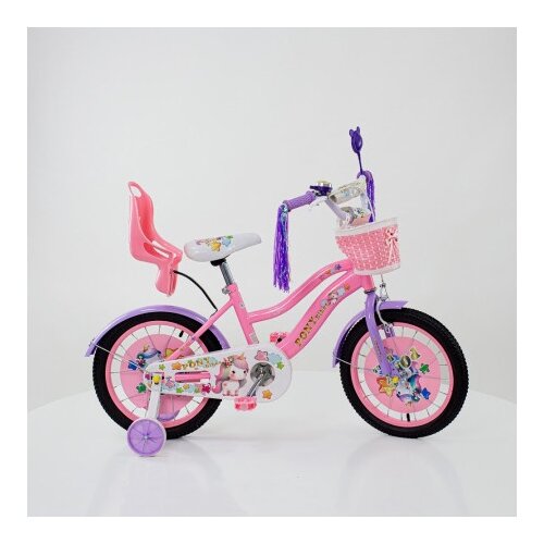  Dečiji bicikl sa pomoćnim točkovima Pony Bike 723-16 roze/ljubicasta Cene
