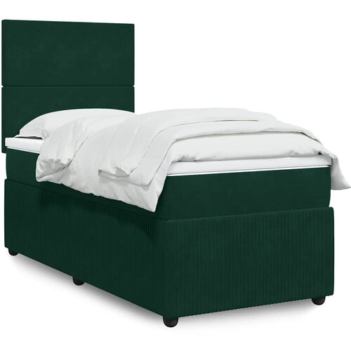 Box spring krevet s madracem tamnozeleni 90x200 cm bar&scaron;unasti Cijene