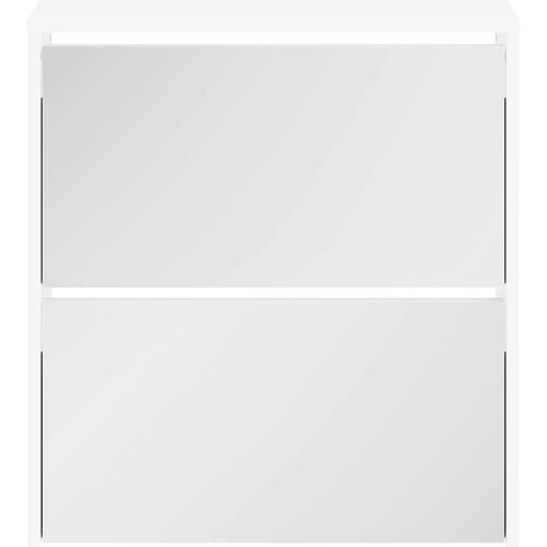  za cipele 2 razine s ogledalom bijeli 63 x 17 x 67 cm Slike