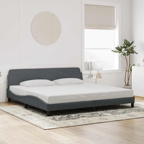  Okvir za krevet Dover tamnosivi 200x200 cm baršunasti Cene