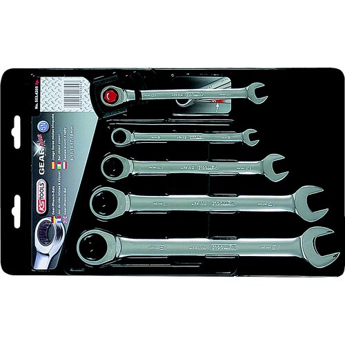 Ks Tools Komplet viličasto-obročastih ključev z ragljo GEARplus, ravna oblika, Flank Traction, 5 kosov Cene