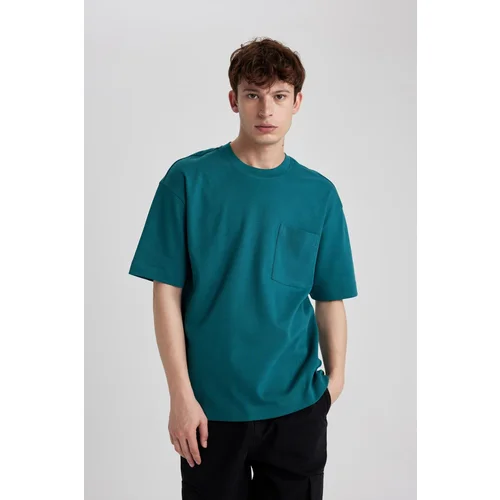 Defacto Oversize Fit Crew Neck Short Sleeve 100% Cotton Heavy Fabric T-Shirt