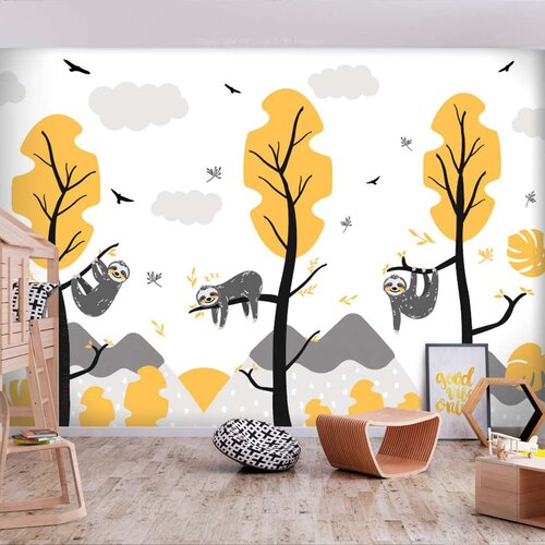  Samoljepljiva foto tapeta - Cute Sloths 147x105 Slike