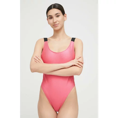 Calvin Klein Jednodijelni kupaći kostim boja: ljubičasta, mekane košarice