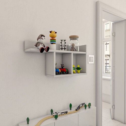 Woody Fashion Room - White White Wall Shelf Slike