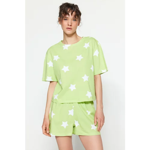 Trendyol Pajama Set - Green - Geometric pattern
