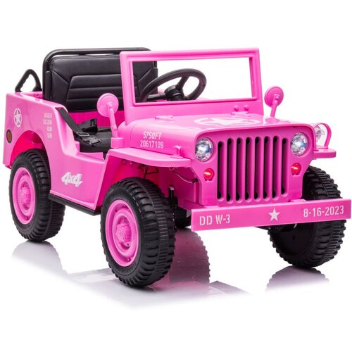 Lean_Toys Otroški električni avto USA ARMY 4X4 Enosed 12V roza Cene