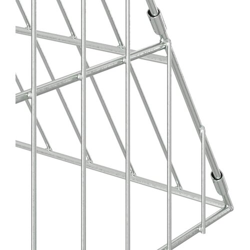  Kavez za zečeve Srebrno 430 x 100 x 85 cm Cinkani čelik Slike