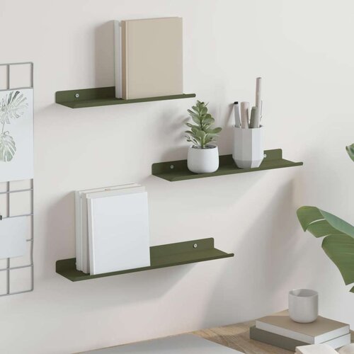  Polica na zidu Zidne 3 pcs Maslinasto zelena 40 x 9 x 2 5 cm - Maslinovo zelena 30/35/40 x 9 cm 1 Cijene