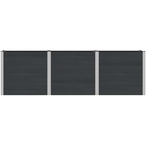  Povi&amp;scaron;ena vrtna gredica Crna 300 x 50 x 91 cm Slike