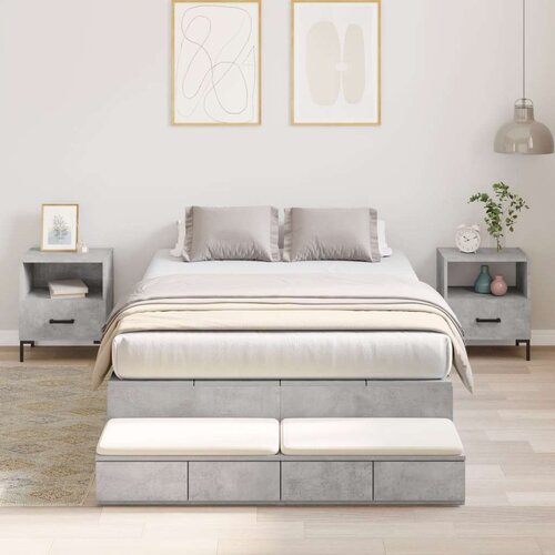  okvir postelje z dodatnim prostorom za shranjevanje Betonsko siva 120x200 cm, (22103382) Slike