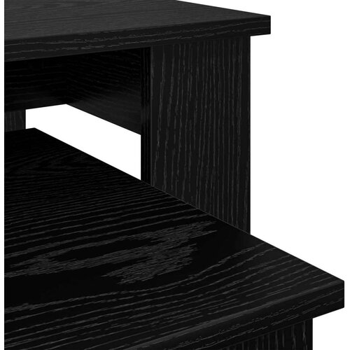  Set stolića za kavu 2 pcs Crni hrast Konstruirano drvo Slike