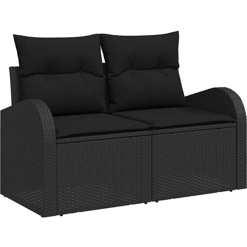  Set sofe s jastukom s pohranom 6 pcs Crna poliratan Slike