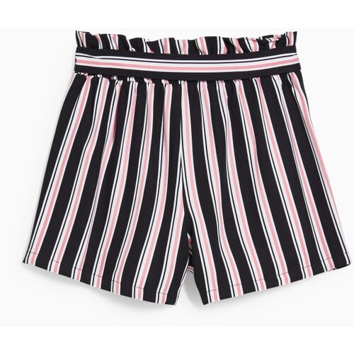 CA šorts na pruge za devojčice, crno-roze Cene