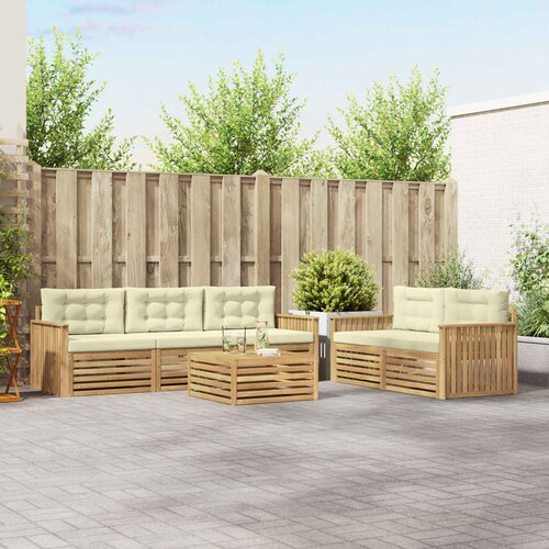  Set vanjskih sofa 6 kom. Bijela i krem Cijene