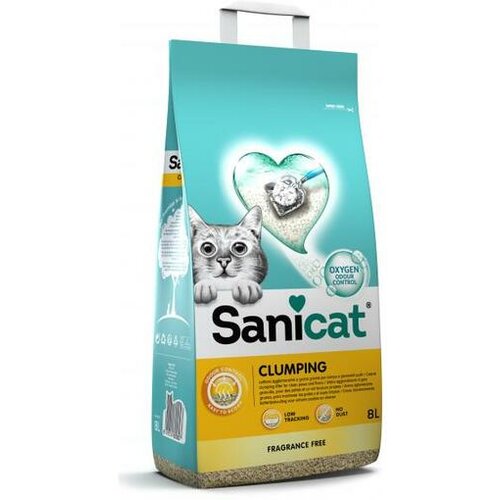 Sanicat posip za mačke clumping fragrance free 8l Cene