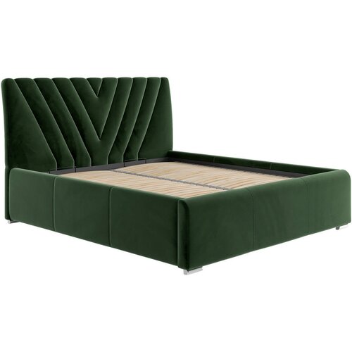Boxxx OBLAZINJENA POSTELJA 140 cm x 200 cm , tekstil temno zelena Slike