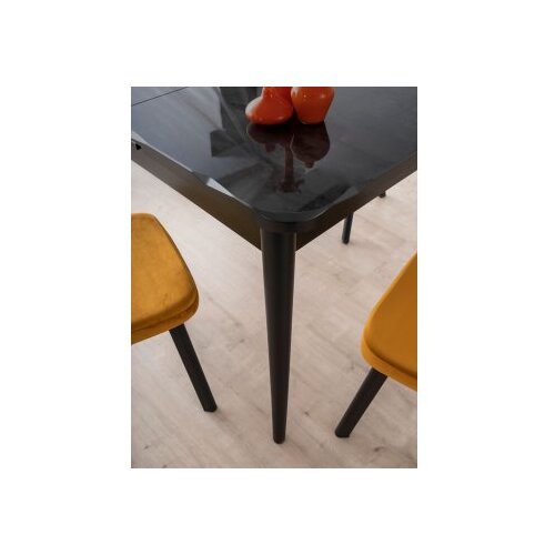 Hanah home Crea - 2941 Black Extendable Dining Table Cene