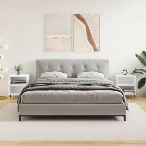  Noćni ormarići 2 kom sjajni bijeli 40x30x50cm konstruirano drvo Cijene
