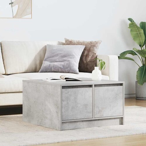 vidaXL Kavna mizica s predali betonsko siva 70,5x70x40 cm Cene