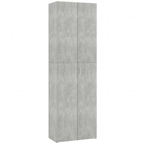  Uredski ormarić boja betona 60 x 32 x 190 cm konstruirano drvo Slike