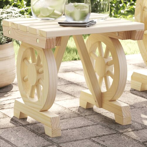 VidaXL Vrtni tabure 40 x 36,5 x 38,5 cm od masivne jelovine Slike
