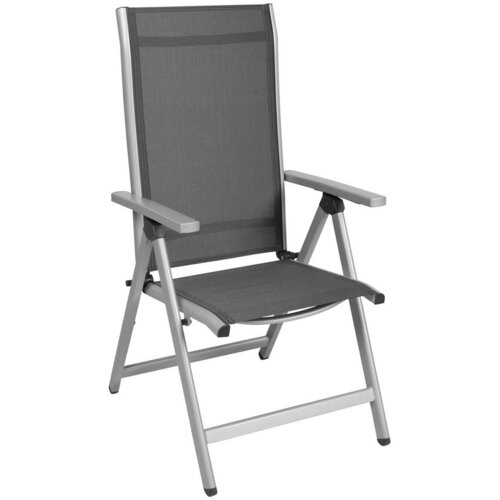 Ambia Garden ZLOŽLJIV VRTNI SEDEŽ aluminij siva, srebrne barve Cene