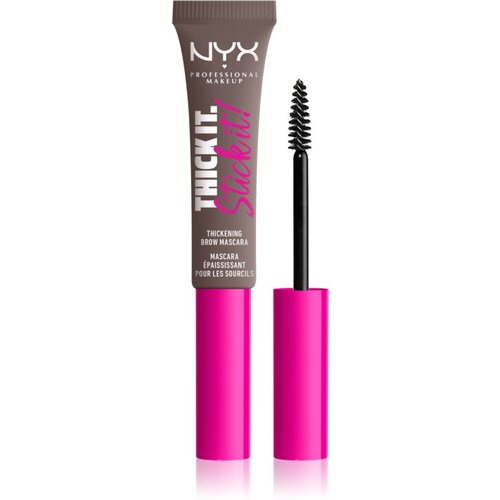 NYX Professional Makeup Thick It Stick It! maskara za obrve 7 ml nijansa 08 Black Cene